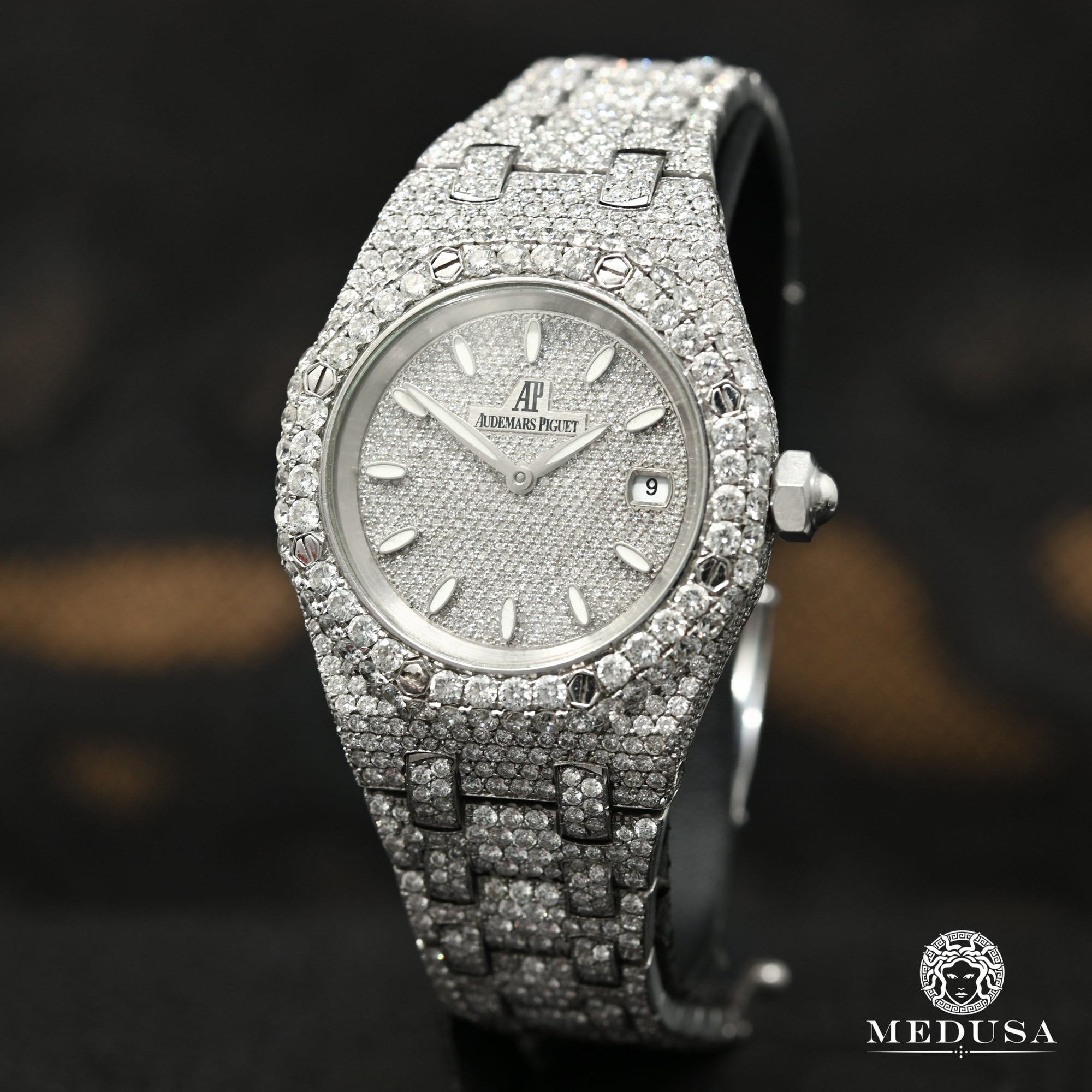 Montre Audemars Piguet | Montre Femme 33mm Audemars Piguet Royal Oak Lady Honeycomb Stainless