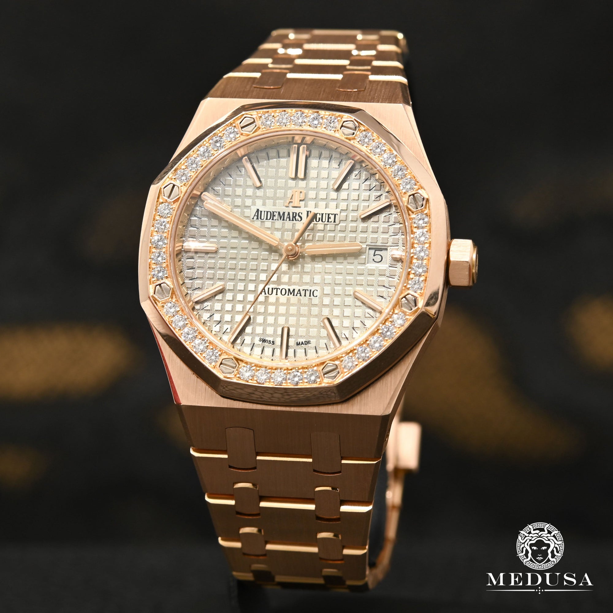 Montre Audemars Piguet | Montre Femme 37mm Audemars Piguet Royal Oak Lady -15451OR Or Rose