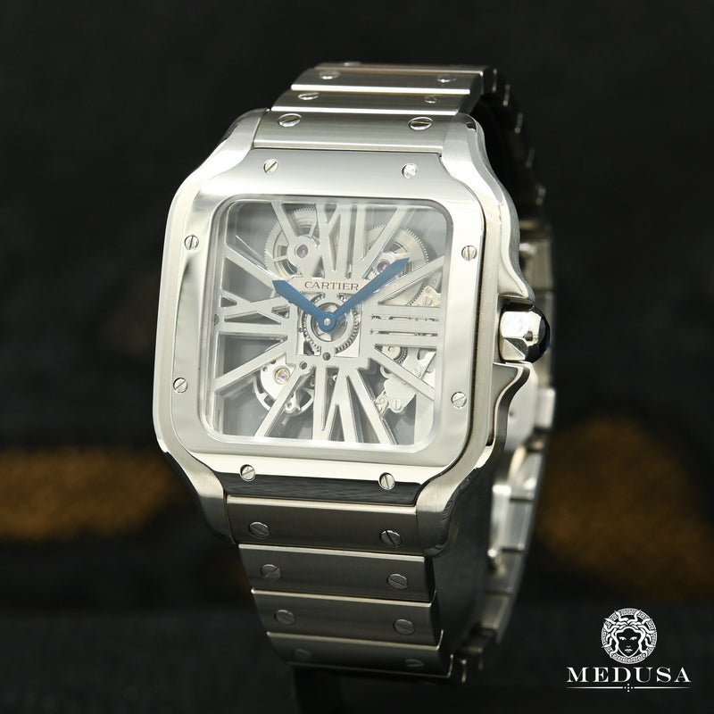 Montre Cartier | Montre Homme 40mm Cartier Santos Skeleton Stainless