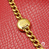 Chaîne en Or 18K | Chaîne 7mm Chaîne Gianni Versace Original avec Croix Rubis 750 18’’ / Or Jaune