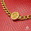 Chaîne en Or 18K | Chaîne 7mm Chaîne Gianni Versace Original avec Croix Rubis 750 18’’ / Or Jaune