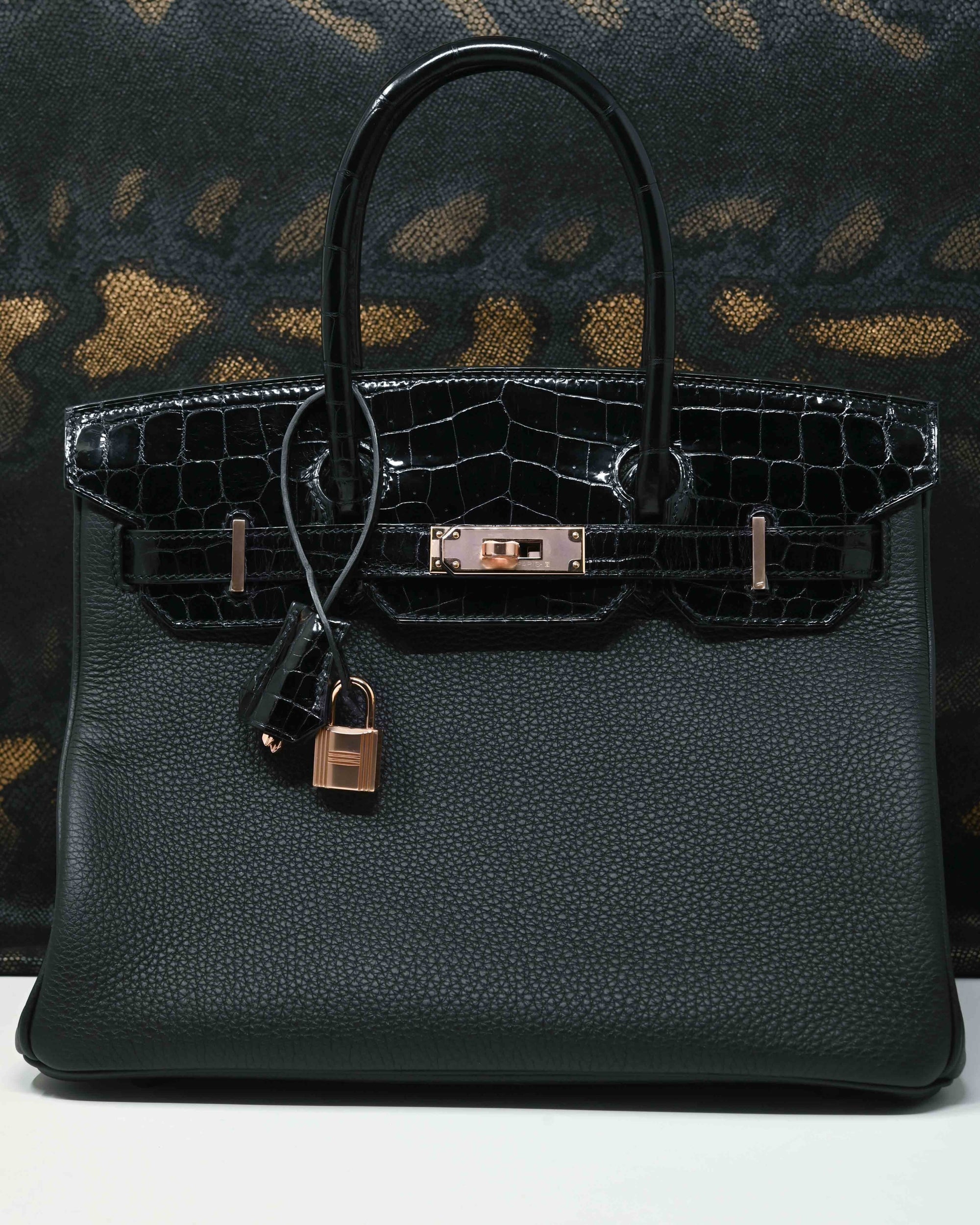 Birkin 30 Crocodile Black Rose Gold Hardware - BRAND NEW