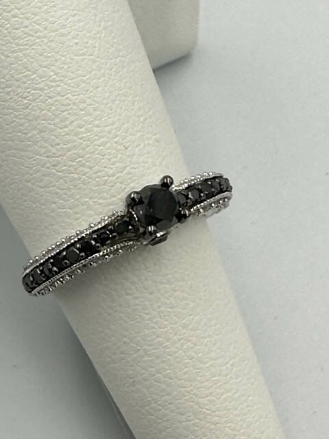 C.B.E. INC | RINGS BLACK DIAMOND ENGAGMENT RING