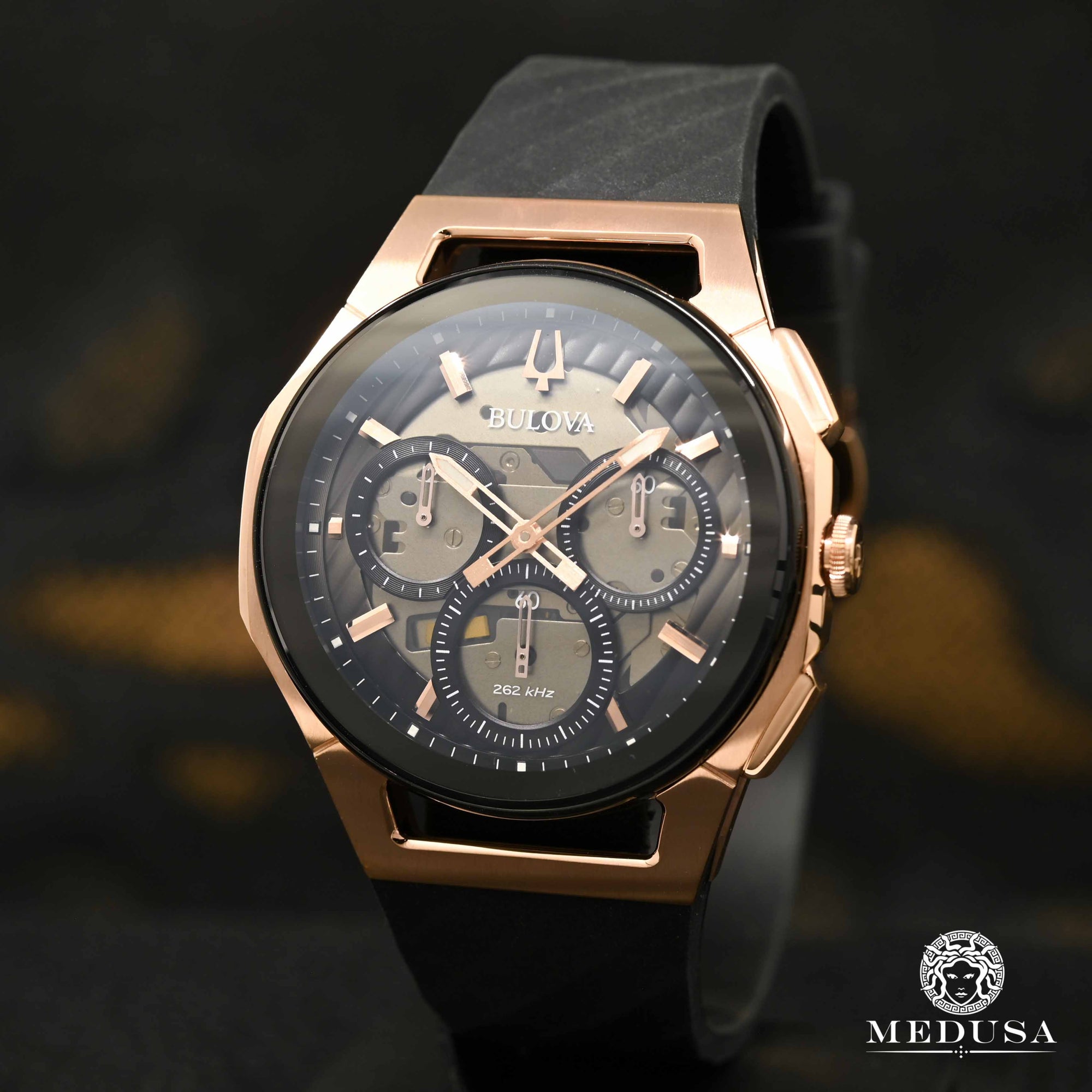 Montre Bulova | Montre Homme Bulova Curv - 98A185 Or Rose