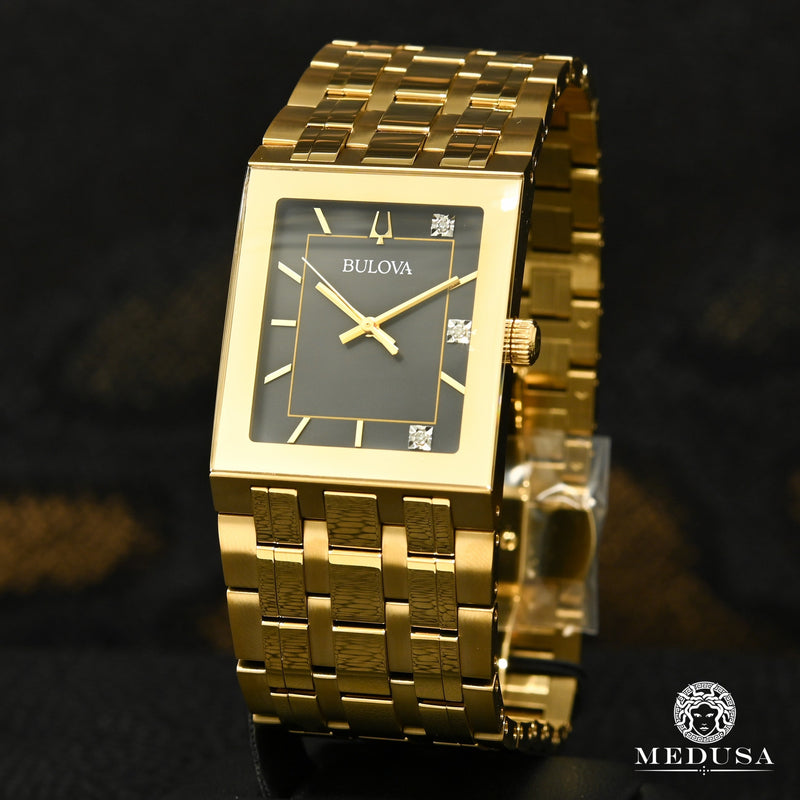 Montre Bulova | Montre Homme Bulova Marc Anthony Quadra - 97D132 Or Jaune