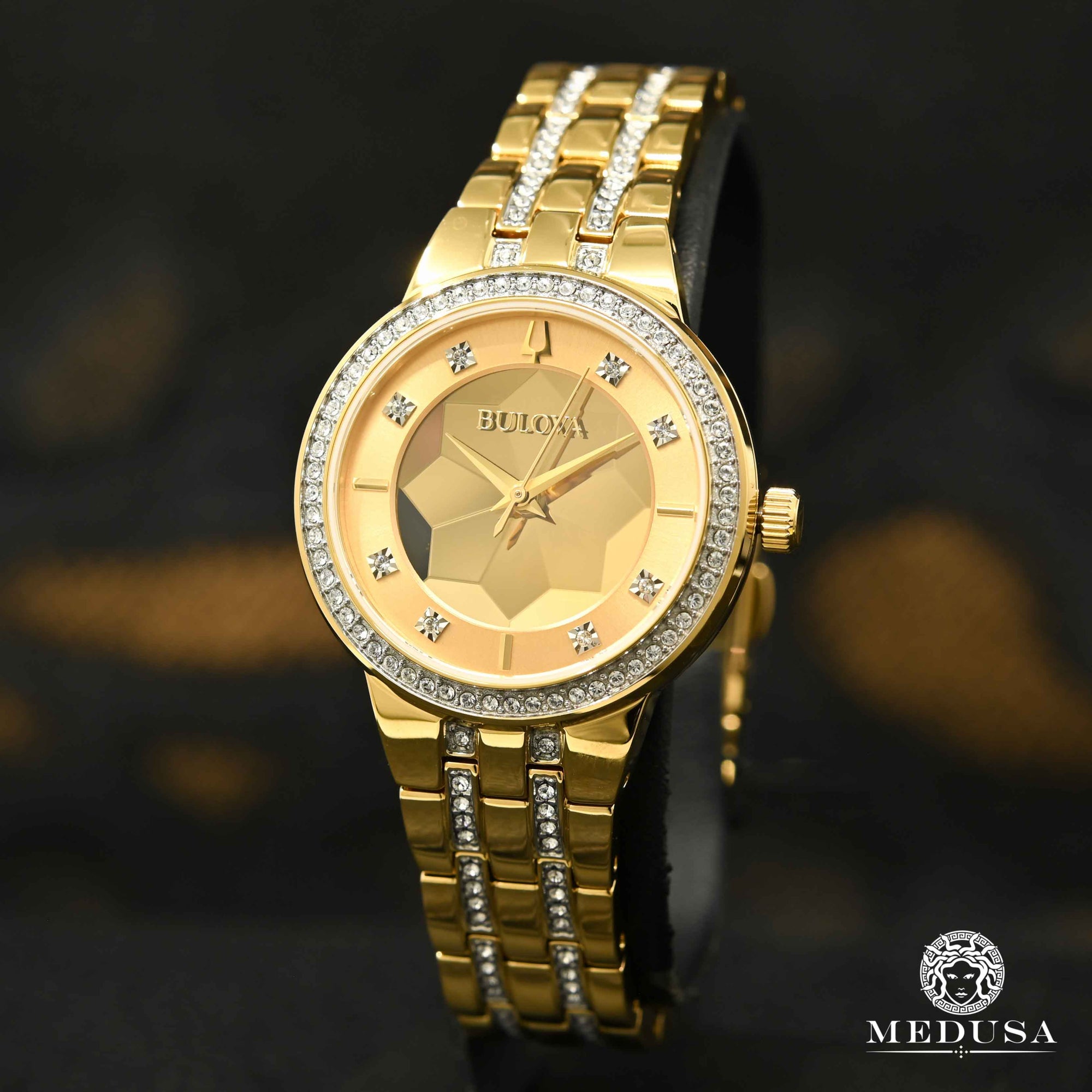 Montre Bulova | Montre Femme Bulova Phantom - 97L176 Swarovski / Or Jaune