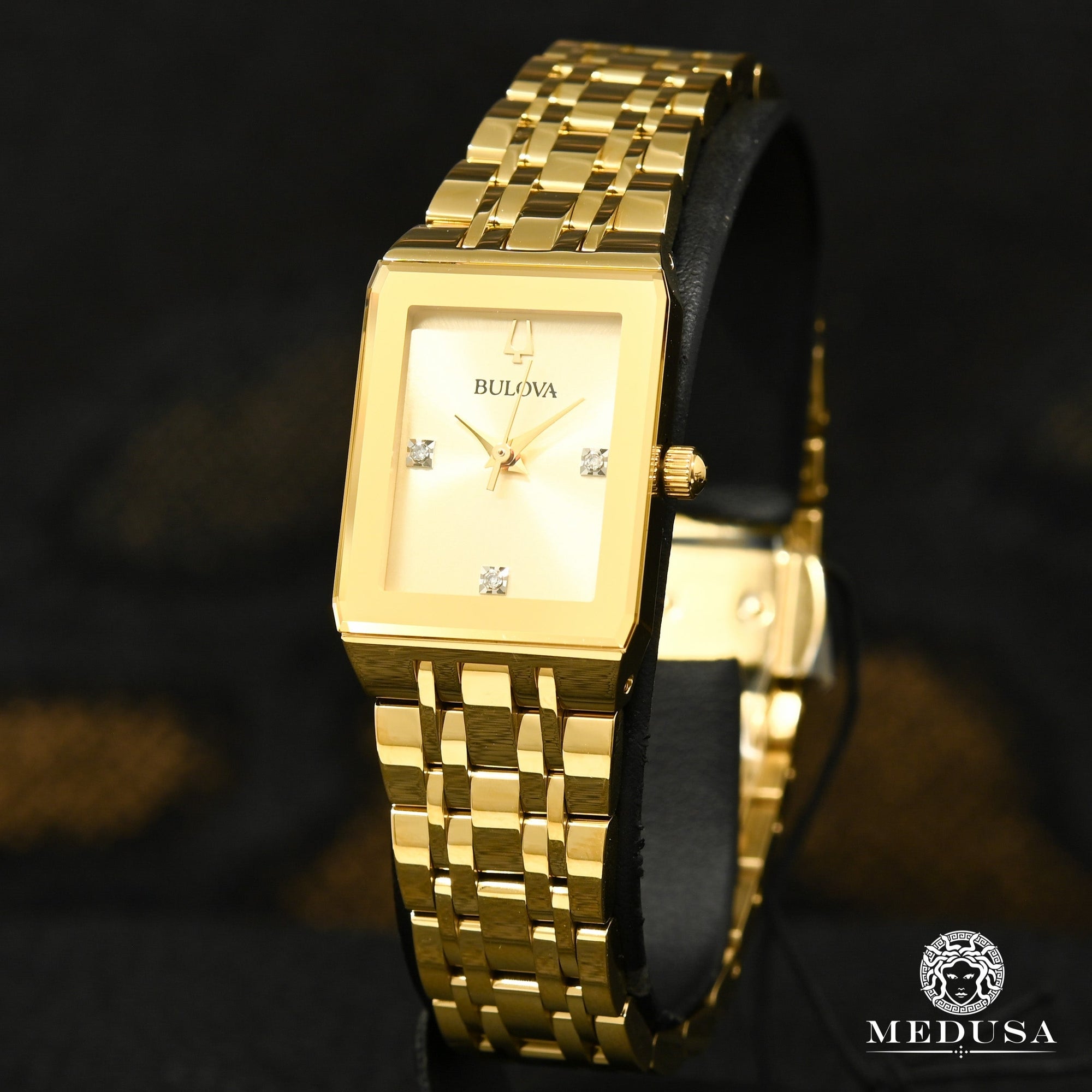 Montre Bulova | Montre Femme Bulova Quadra - 97P140 Or Jaune