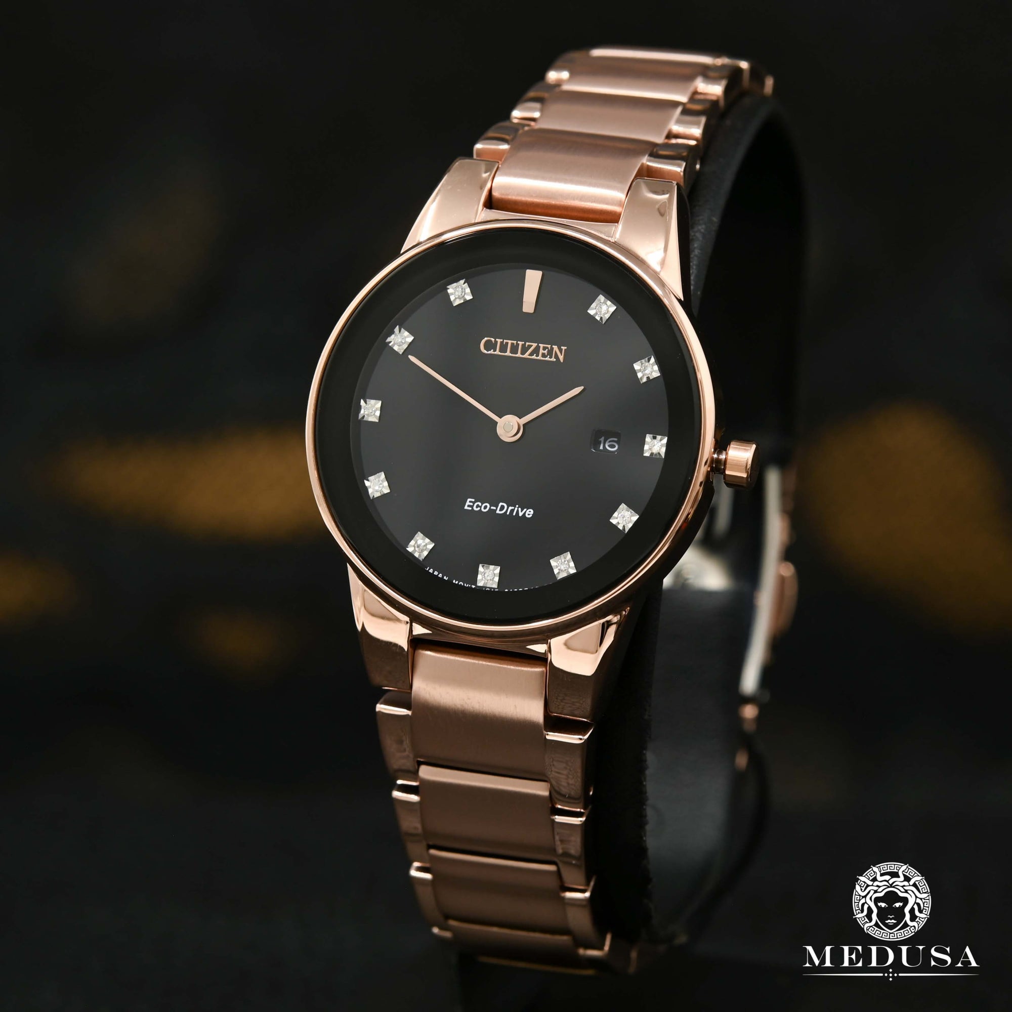 Montre Citizen | Montre Femme Citizen Axiom GA1058-59Q Or Rose