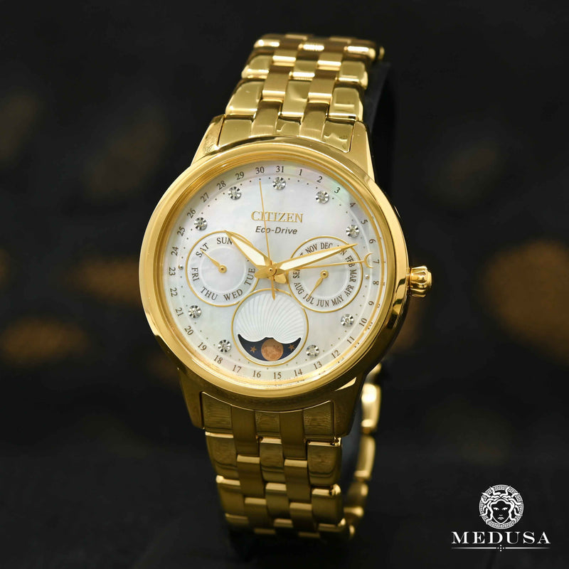 Montre Citizen | Montre Homme Citizen Calendrier FD0002-57D Or Jaune