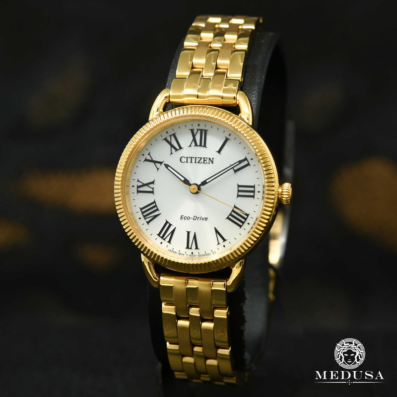 Montre Citizen | Montre Femme Citizen Classic EM1052-51A Or Jaune