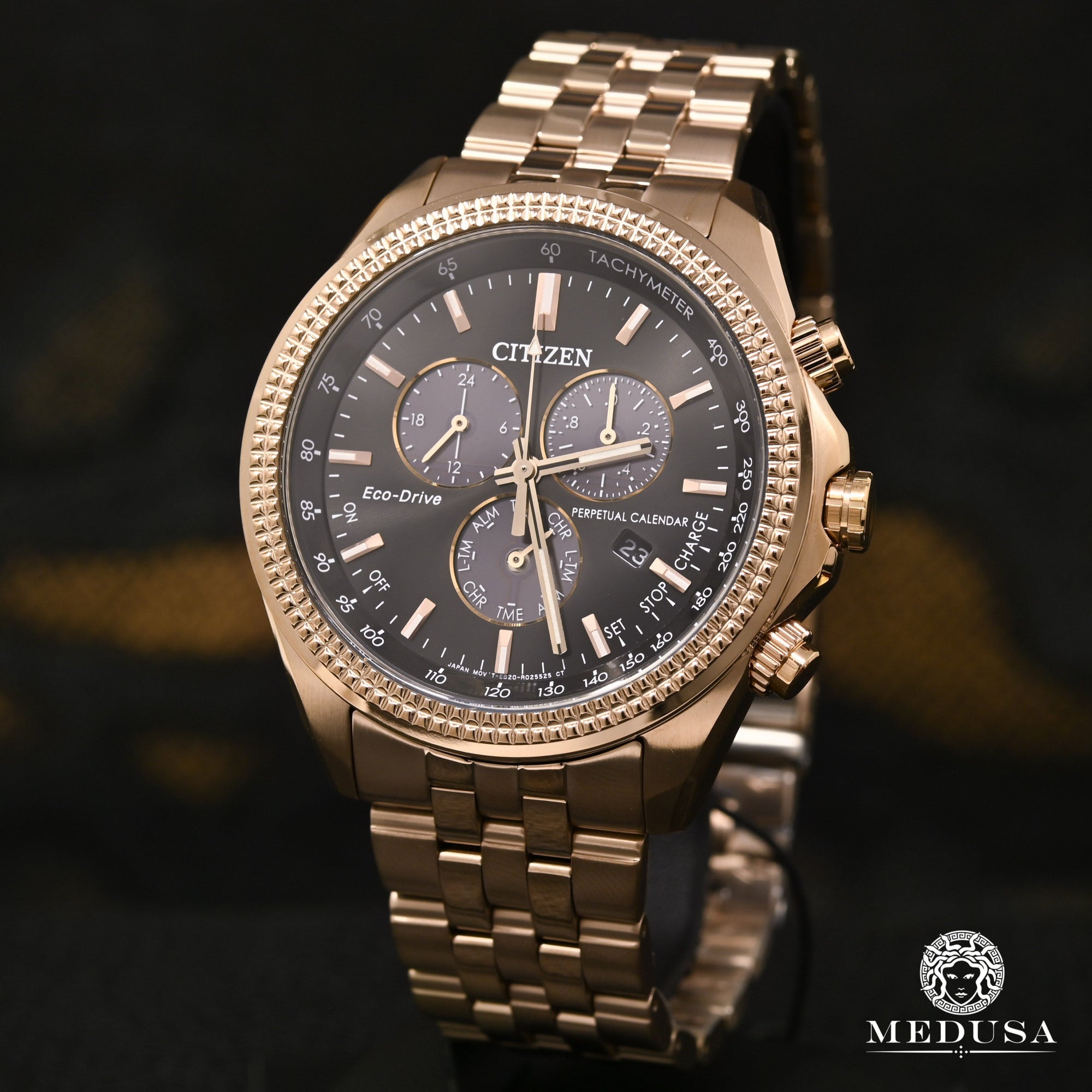 Montre Citizen | Montre Homme Citizen Perpetual Calendar Chrono BL5563-58E Or Rose