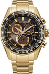 Montre Citizen | Montre Homme Citizen Perpetual Chrono A-T CB5912-50E Or Jaune