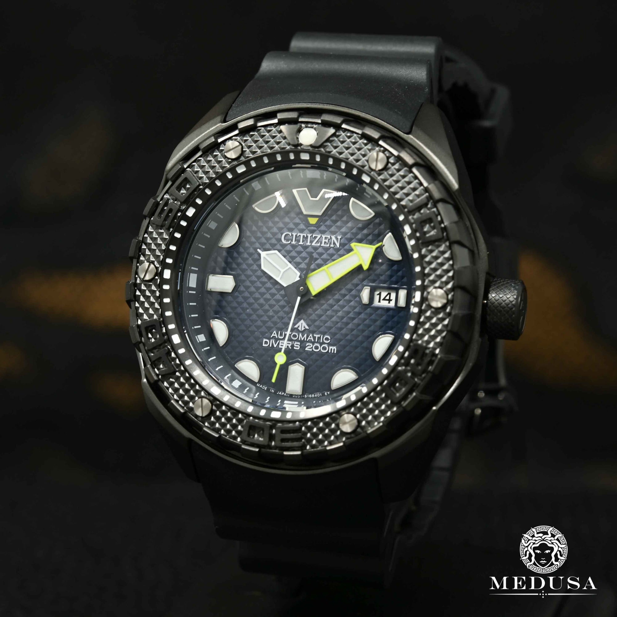 Montre Citizen | Montre Homme Citizen Promaster Dive Automatic NB6005-05L Or Noir