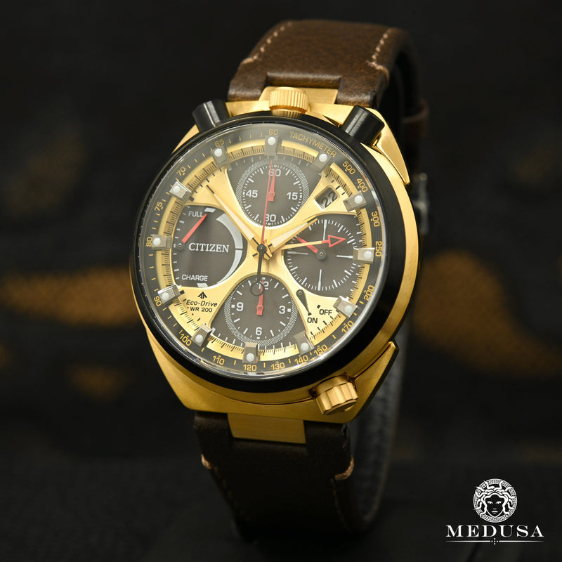 Montre Citizen | Montre Homme Citizen Promaster Tsuno Chrono Racer AV0072-01X Or Jaune