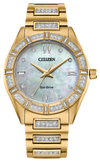 Montre Citizen | Montre Femme Citizen Silhouette Crystal EM1022-51D Or Jaune