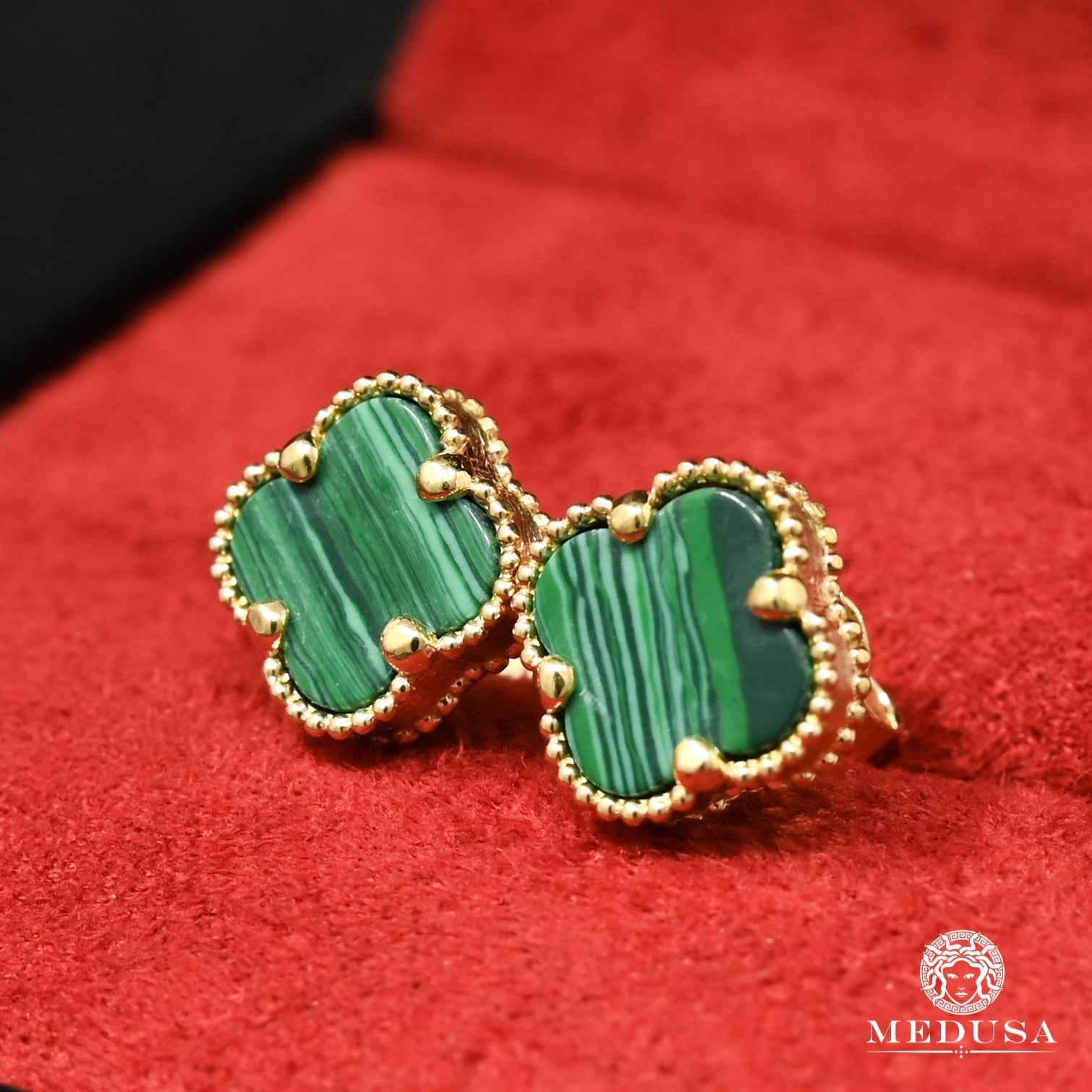 Studs en Or 10K | Boucles d’Oreilles Clover F4 Or Jaune