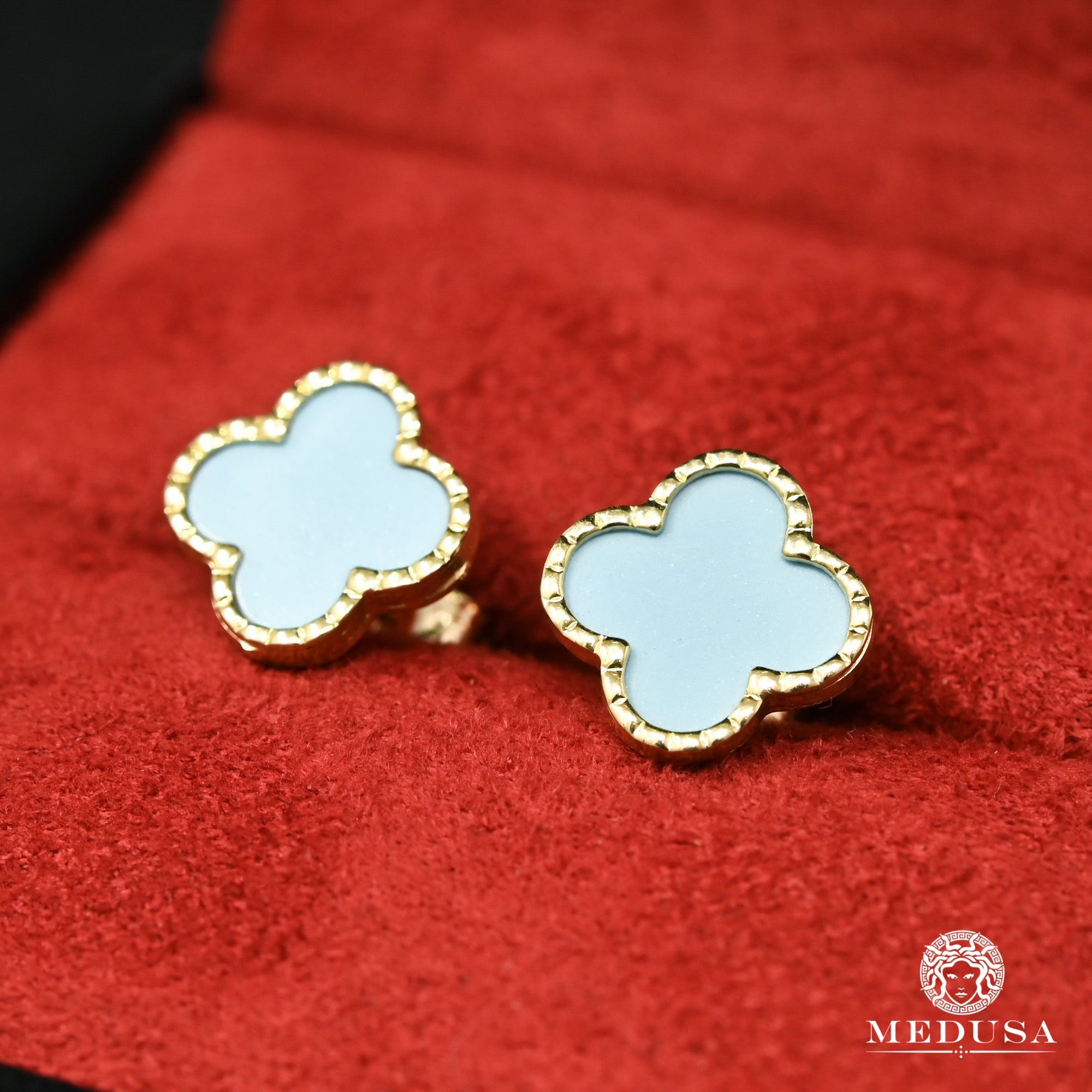 Studs en Or 10K | Boucles d’Oreilles Clover F7 Or Jaune