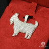 Pendentif à Diamants en Or 14K | Pendentif Divers Goat D2 - Diamant 35MM / Or Blanc