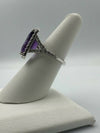 C.B.E. INC | RINGS LARGE AMETHYST RING WITH HALO