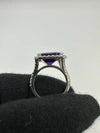 C.B.E. INC | RINGS LARGE AMETHYST RING WITH HALO