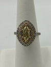 C.B.E. INC | RINGS MARQUISE YELLOW DIAMOND DOUBLE HALO RING