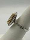 C.B.E. INC | RINGS MARQUISE YELLOW DIAMOND DOUBLE HALO RING