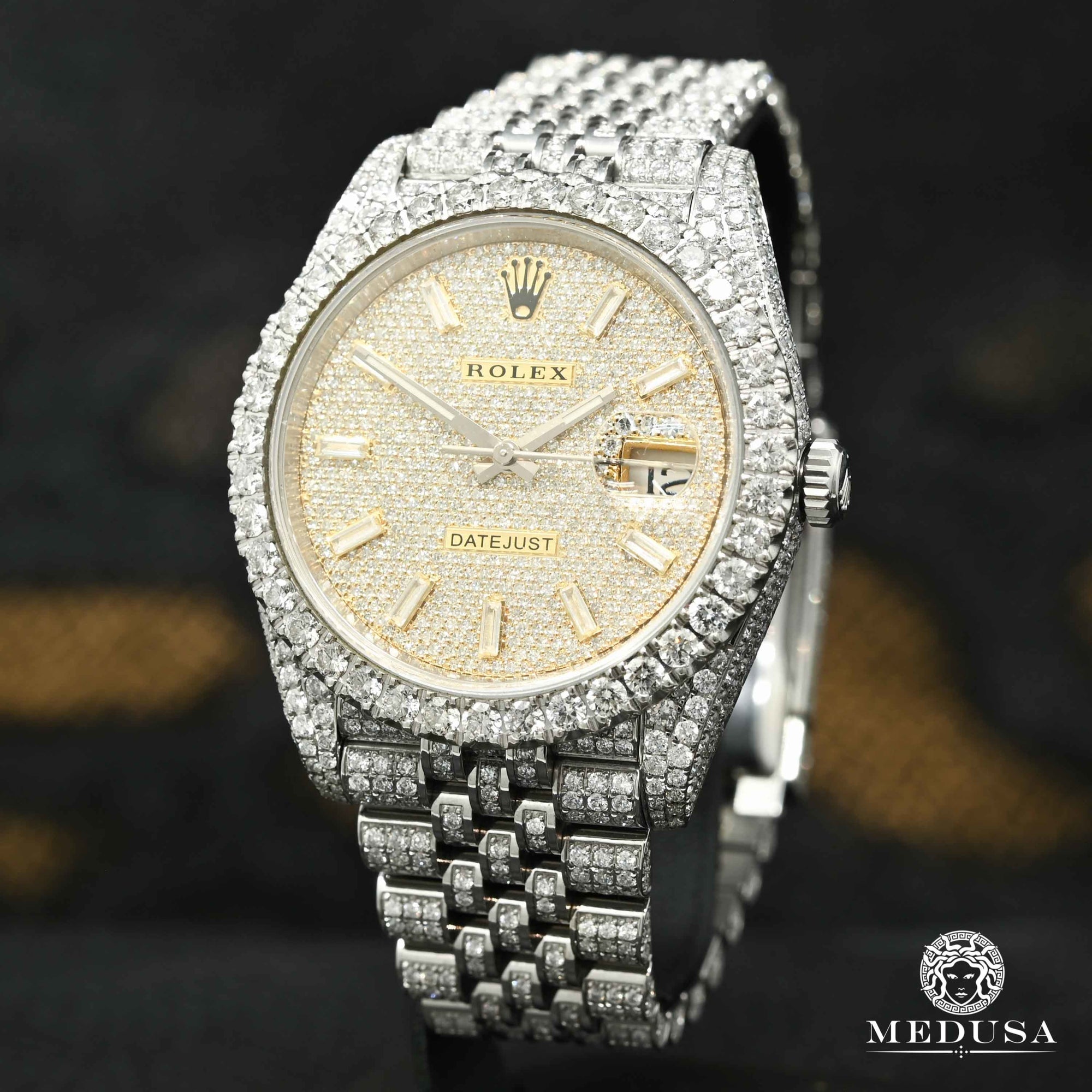 Rolex Datejust 41mm - Jubilee Full Honeycomb Baguette Inversed