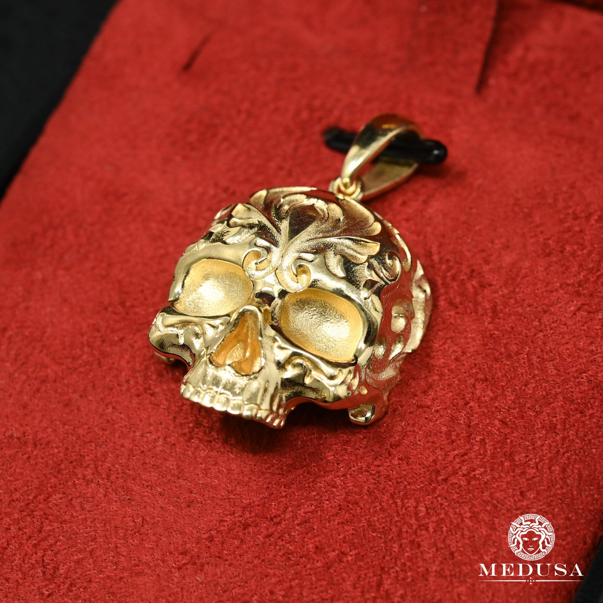 Pendentif en Or 10K | Pendentif Divers Skull X8 Or Jaune