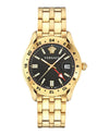 Montre Versace | Montre Homme Versace Greca Time GMT - VE7C00723 Or Jaune