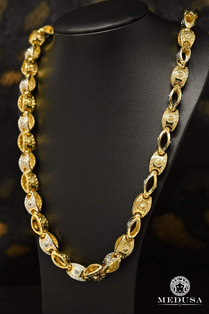 Chaîne en Or 14K | Chaîne 10mm Fancy Bullet Chain