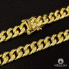 Bracelet en Or 10K | Bracelet Homme 11mm Bracelet Cuban Link