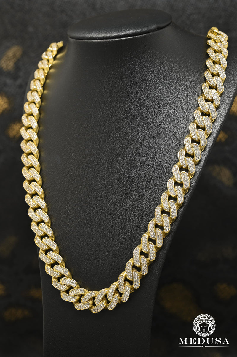 Chaîne en Or 10K | Chaîne 13mm Cuban Link CZ