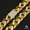 Chaîne en Or 10K | Chaîne 14mm Cuban Link Semi-CZ