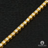 Bracelet à Diamants en Or 14K | Bracelet Homme 2.5mm Tennis - Diamant Or Jaune