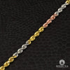 Bracelet en Or 10K | Bracelet Femme 3.5mm Bracelet Torsade 3 Tons 7.5’’ / Or 3 Tons