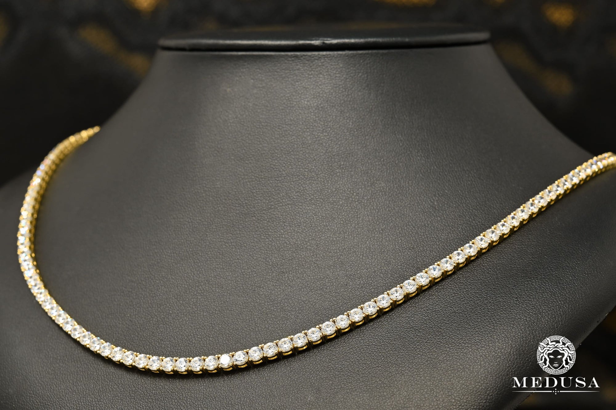 Chaîne en Or 14K | Chaîne Tennis 4.5mm Tennis Chain - Swarovski