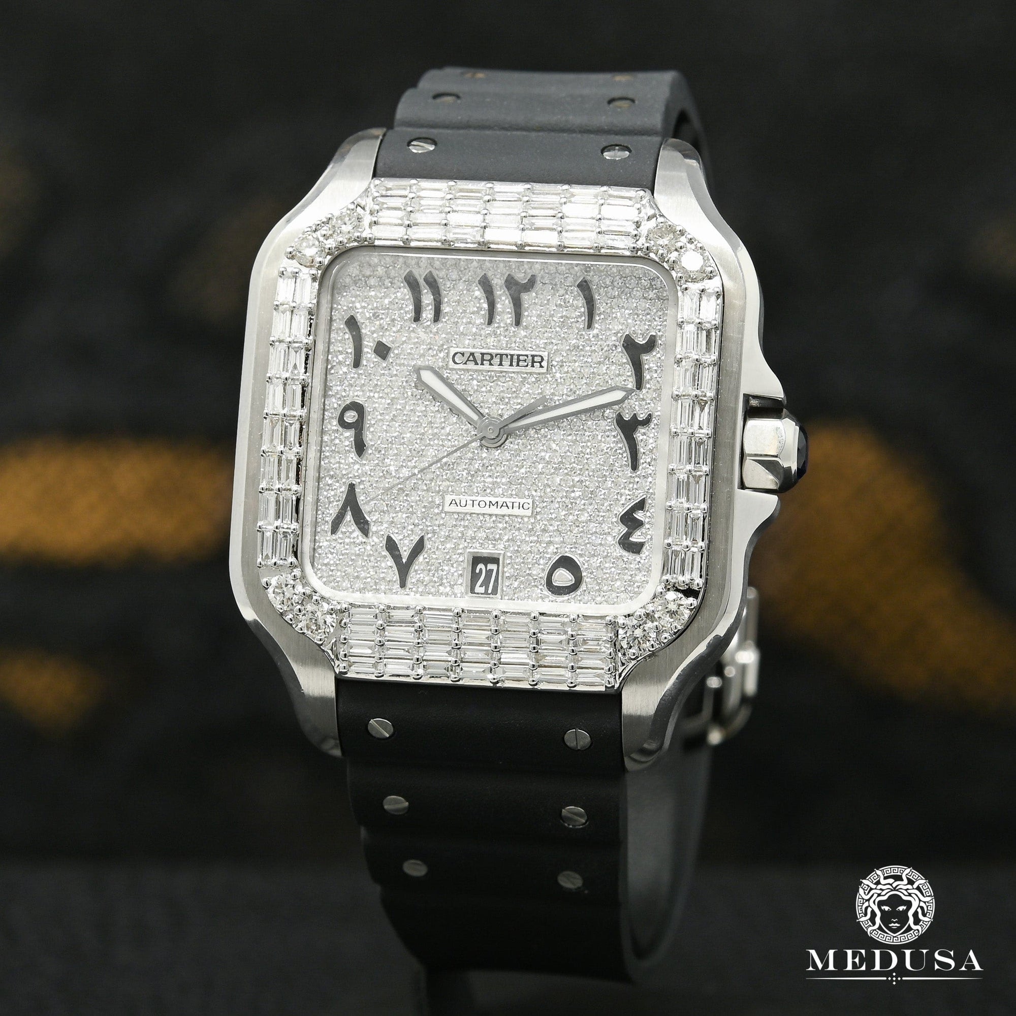 Montre Cartier | Montre Homme 40mm Cartier Santos 100 XL - Arabic Emerald Cut Stainless