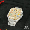 Montre Cartier | Montre Homme 40mm Cartier Santos 100 XL - Full Iced Rainbow Or 2 Tons