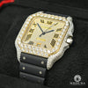 Montre Cartier | Montre Homme 40mm Cartier Santos 100 XL - Rubber Iced Or 2 Tons