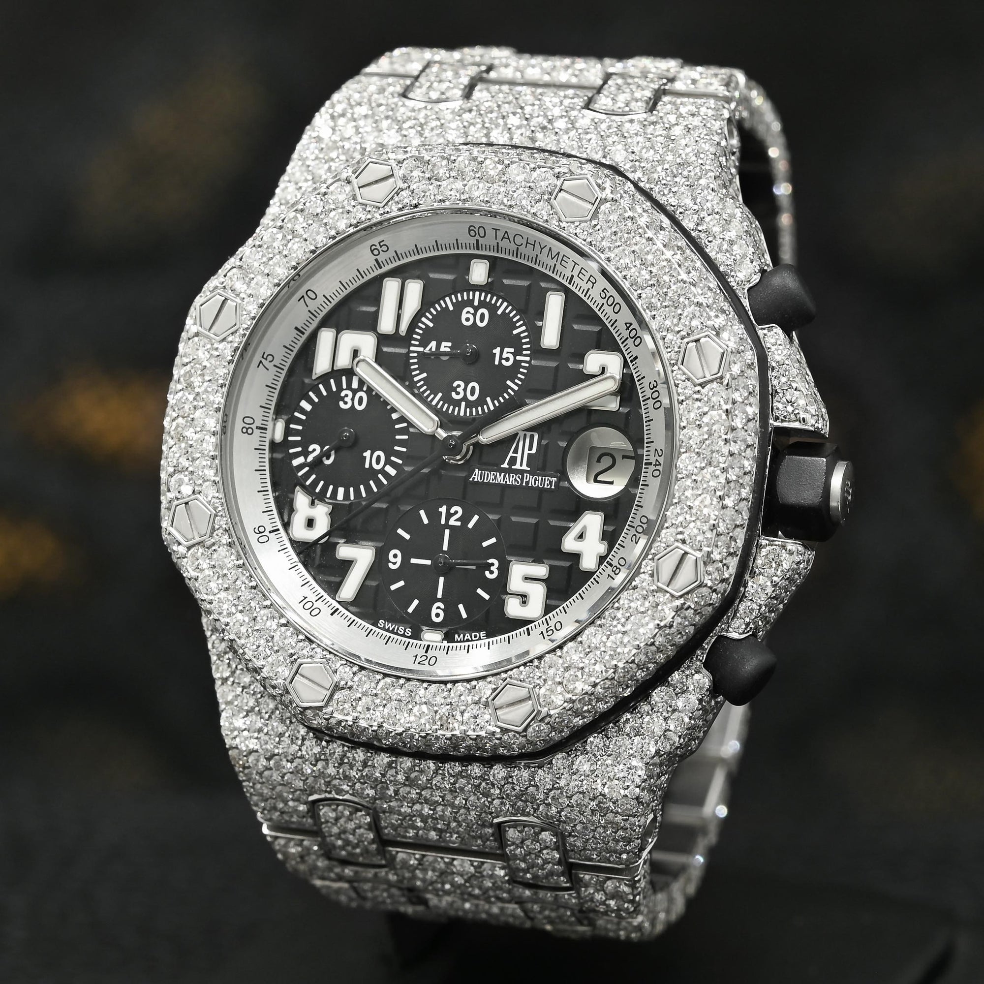 Montre Audemars Piguet | Montre Homme 42mm Audemars Piguet Offshore - Black Iced Stainless