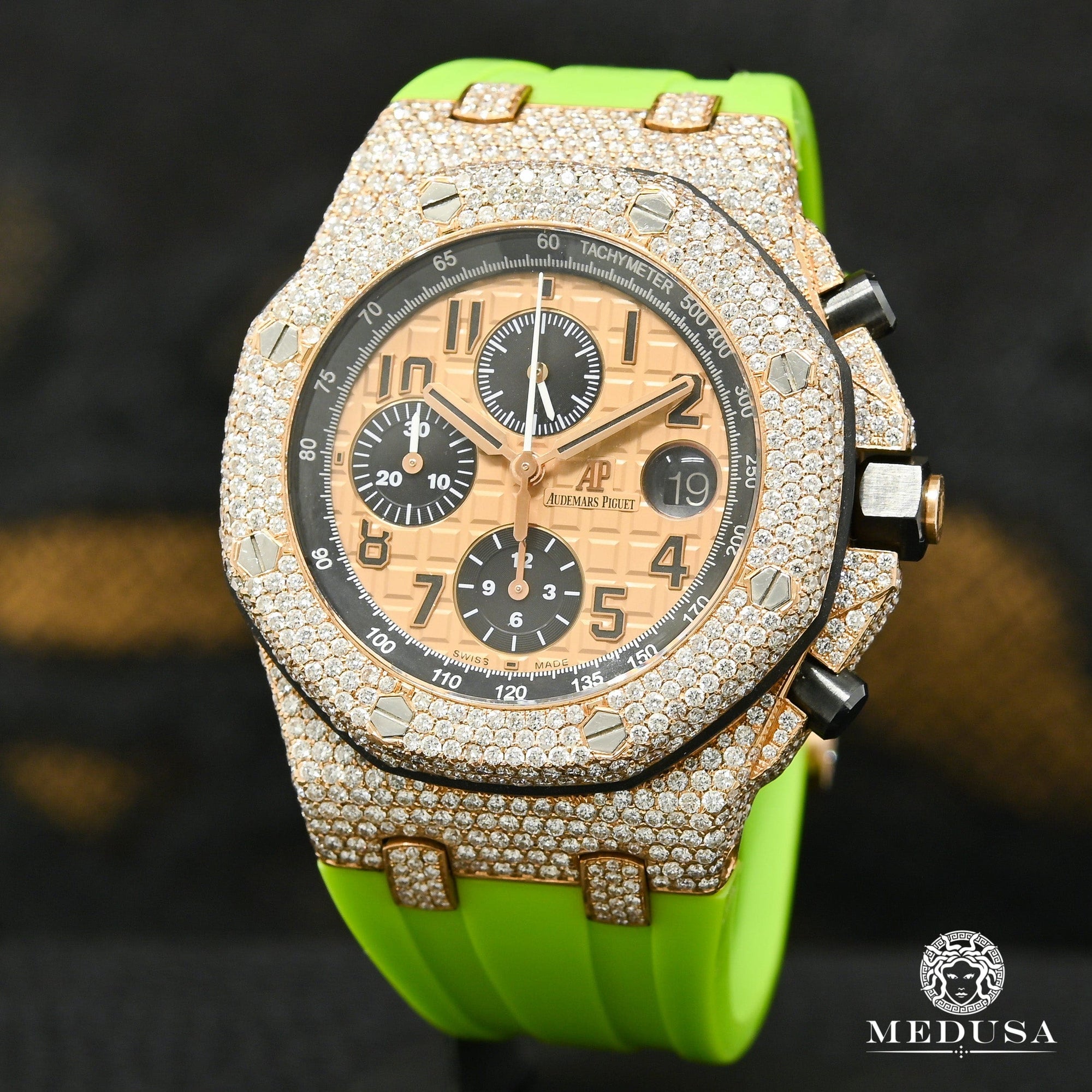 Montre Audemars Piguet | Montre Homme 42mm Audemars Piguet Offshore Brick - Rose Honeycomb Strap Rose Gold