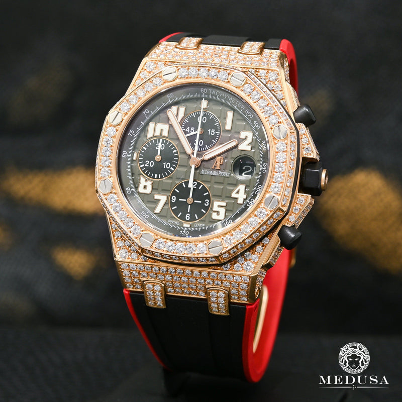 Montre Audemars Piguet | Montre Homme 42mm Audemars Piguet Offshore Rose Gold - Gray Honeycomb Rose Gold