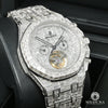 Montre Audemars Piguet | Montre Homme 42mm Audemars Piguet Offshore Tourbillon - Full Iced Emerald Cut Or Blanc