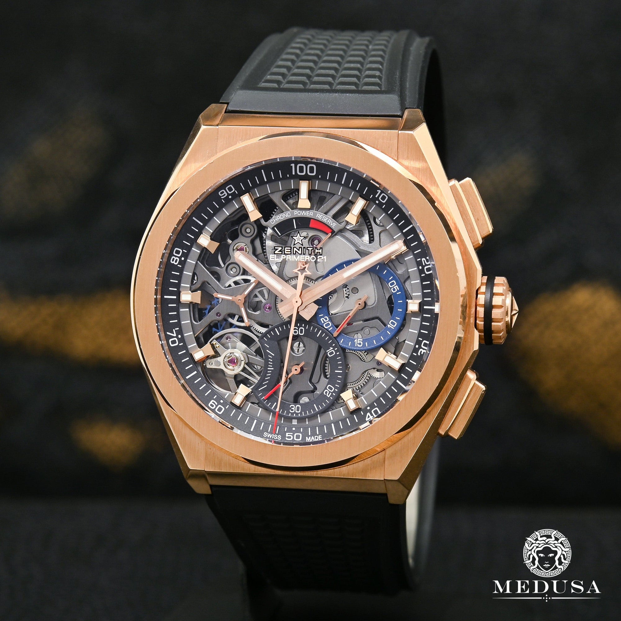 Montre Zenith | Montre Homme 44mm Zenith Defy El Primero 21 Rose Or Rose