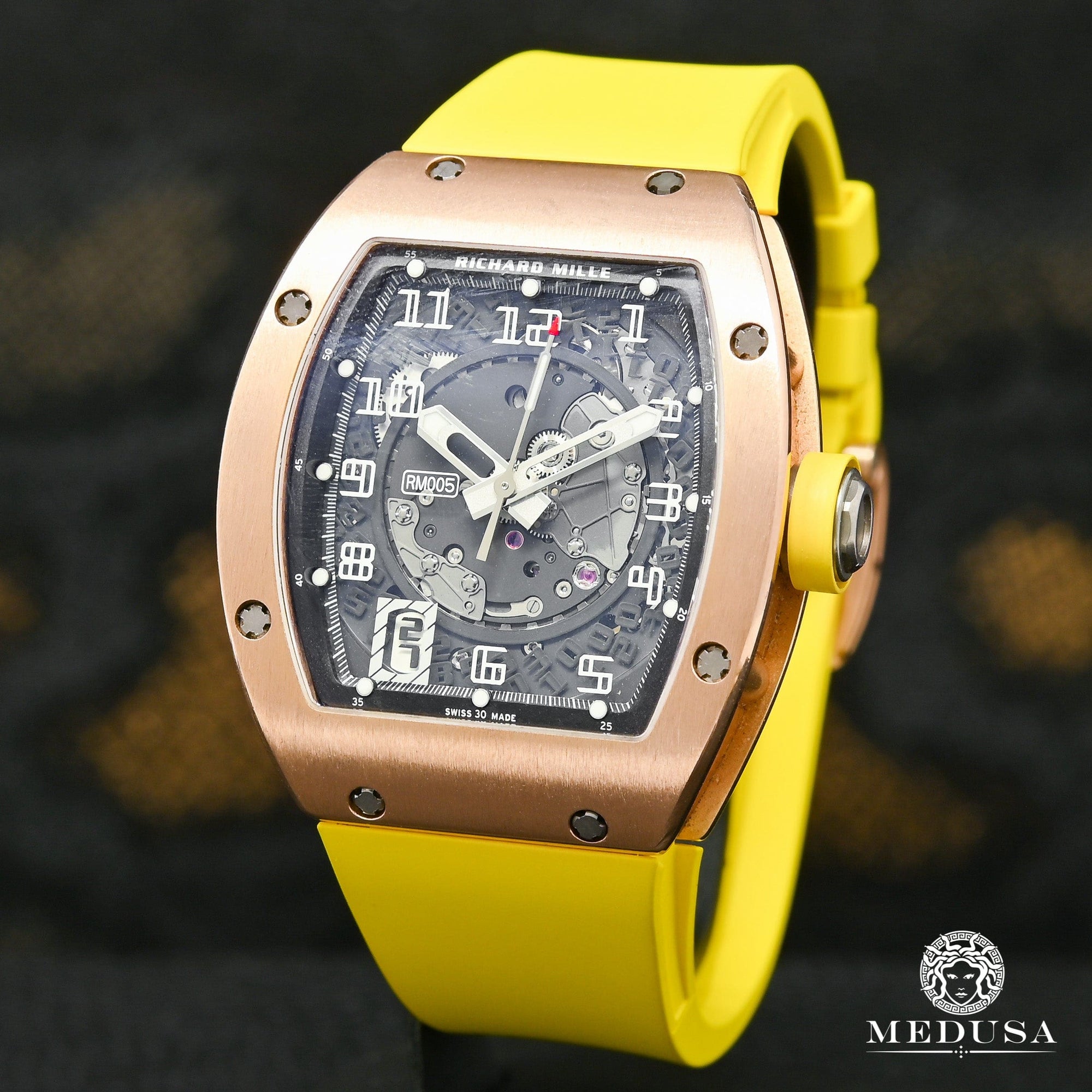 Montre Richard Mille | Montre Homme 45mm Richard Mille Rose Gold - RM005 Or Rose