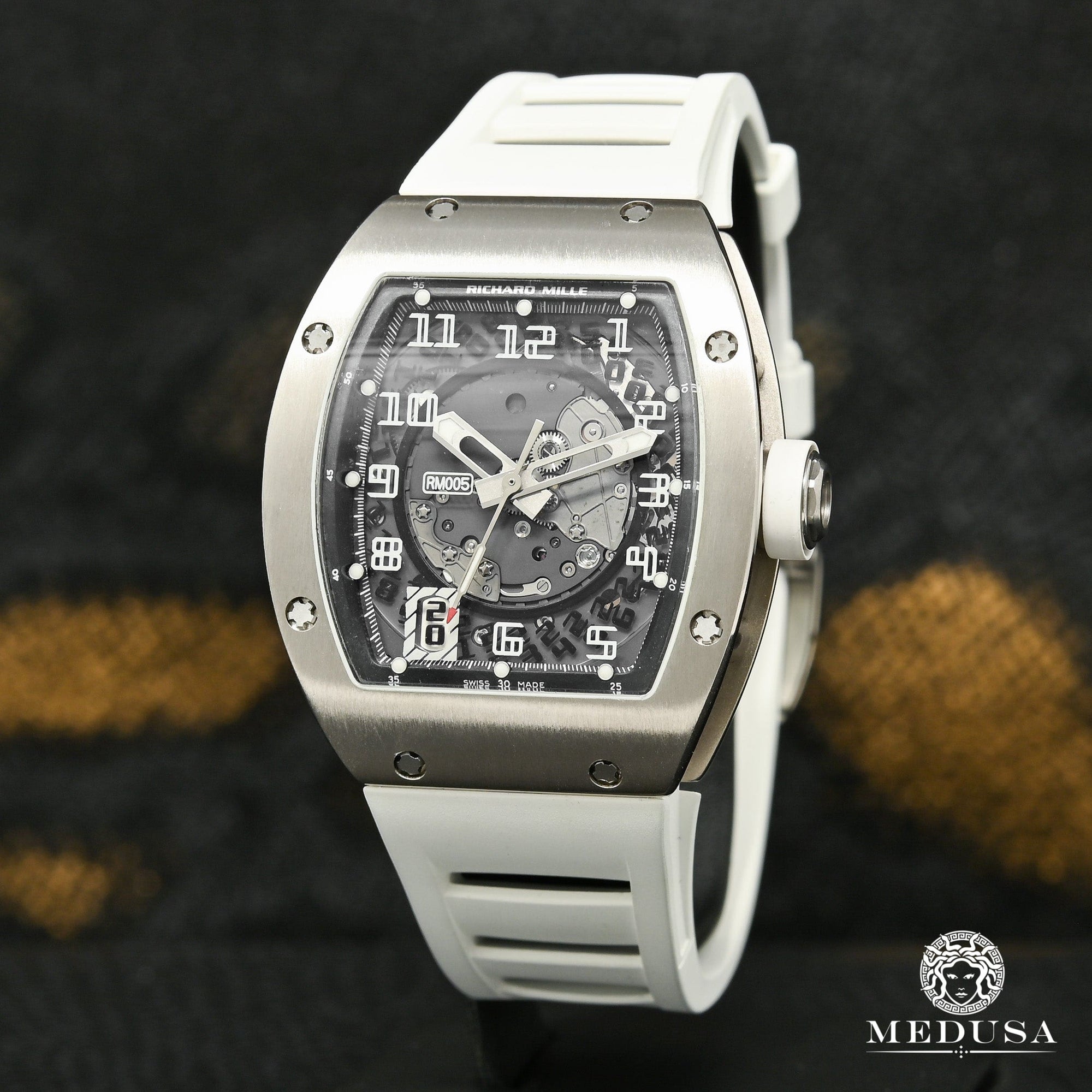 Montre Richard Mille | Montre Homme 45mm Richard Mille White Gold - RM005 Or Blanc