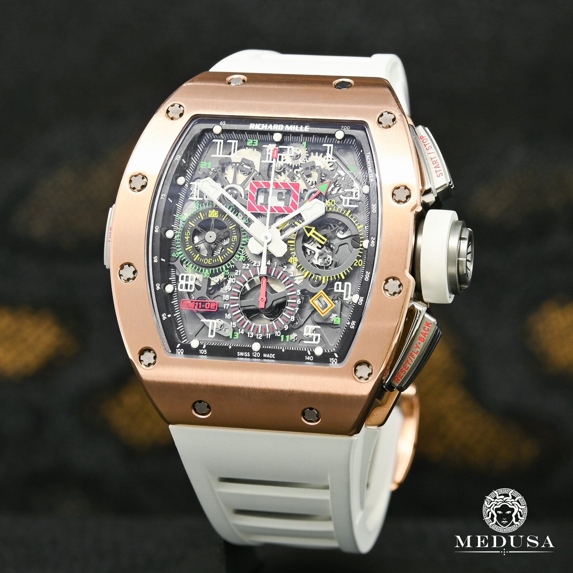 Montre Richard Mille | Montre Homme 50mm Richard Mille Rose Gold | RM11-2 Or Rose