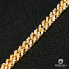 Bracelet à Diamants en Or 10K | Bracelet Homme 8mm Bracelet Cuban Prong Iced Out 8.5’’ / Diamant / Or Jaune