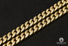 Chaîne à Diamants en Or 10K | Chaîne 8mm Cuban Link Baguette 22’’ / Or Jaune