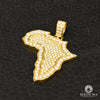 Pendentif à Diamants en Or 14K | Pendentif Divers Africa D1 - Diamant Or Jaune